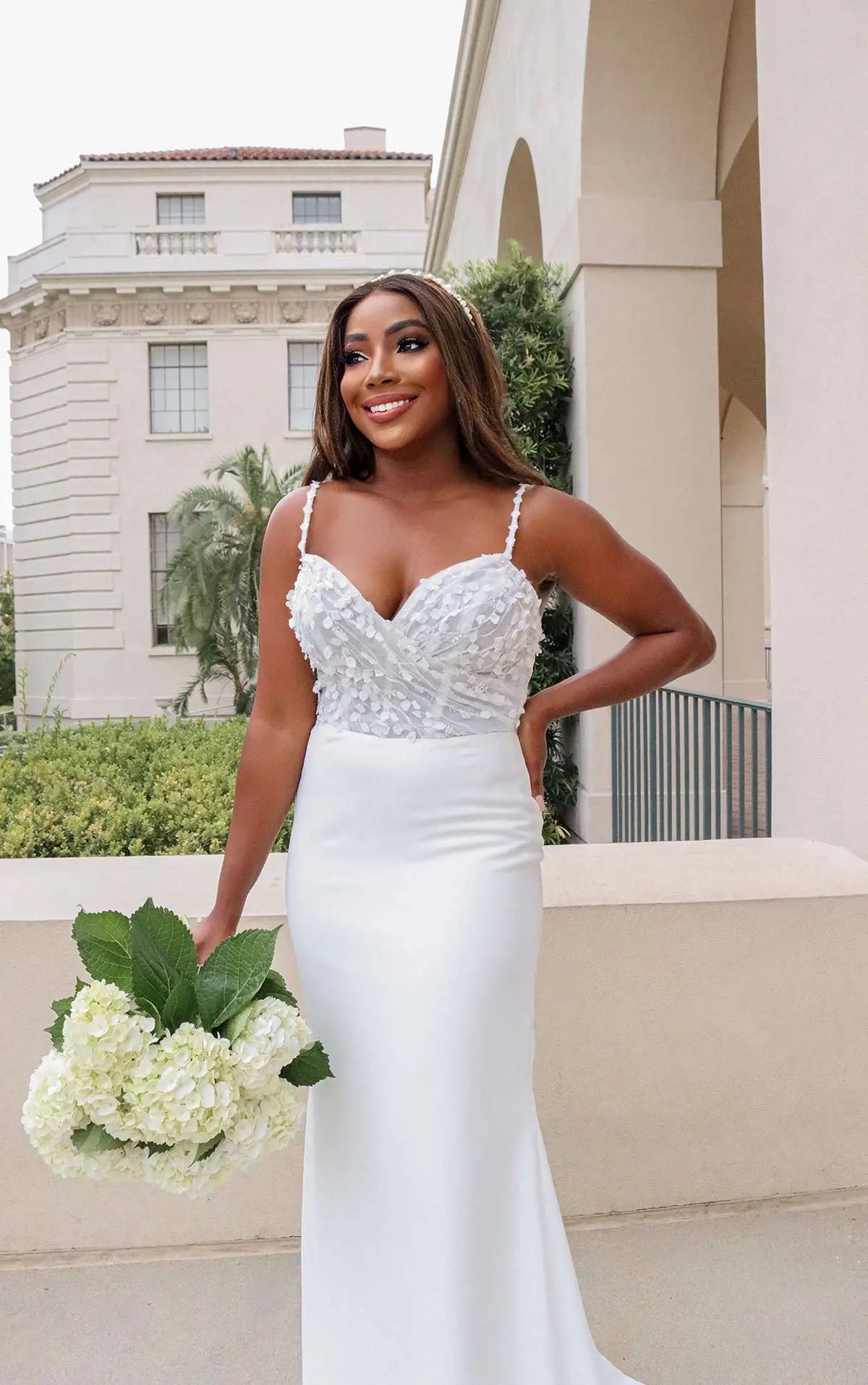 Stella York White Sleek Wedding Dress Stella York Bridal 7185