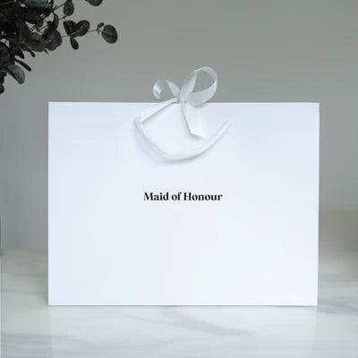 Maid of Honour Gift Bag Pearls Lace