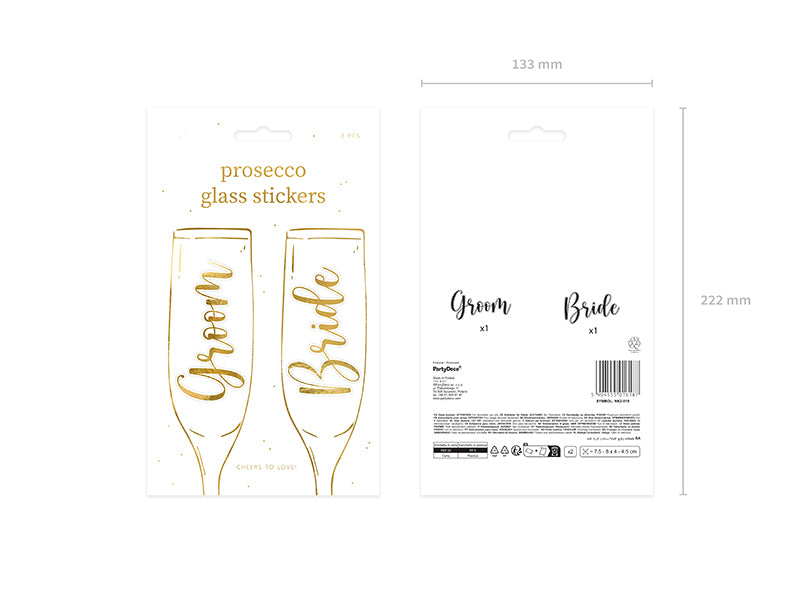 Bride & Groom Glass stickers