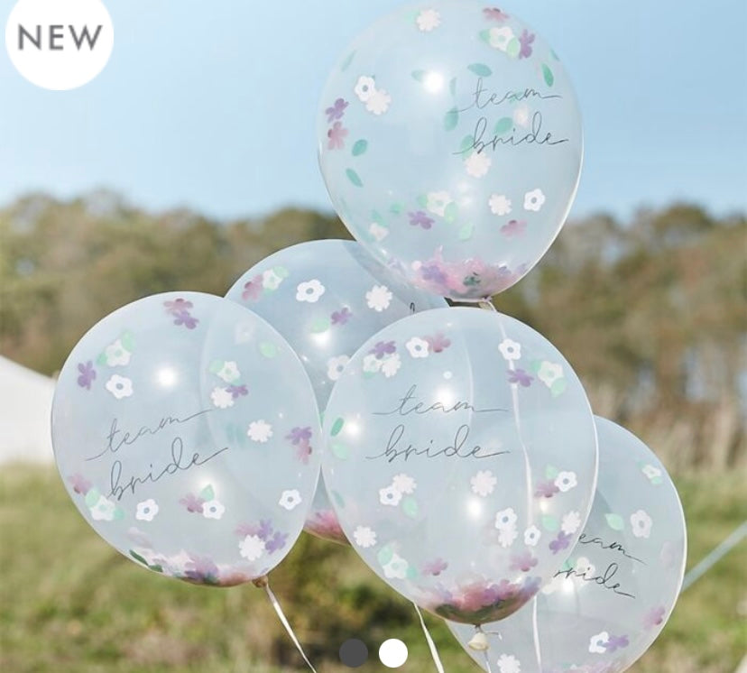 Boho Floral Confetti Hen Party Balloons