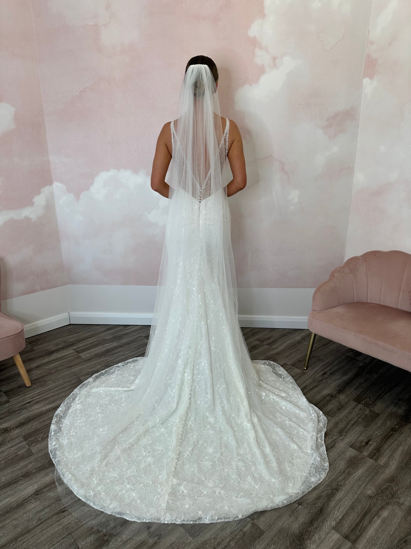 Simple Ivory Veil 250cm