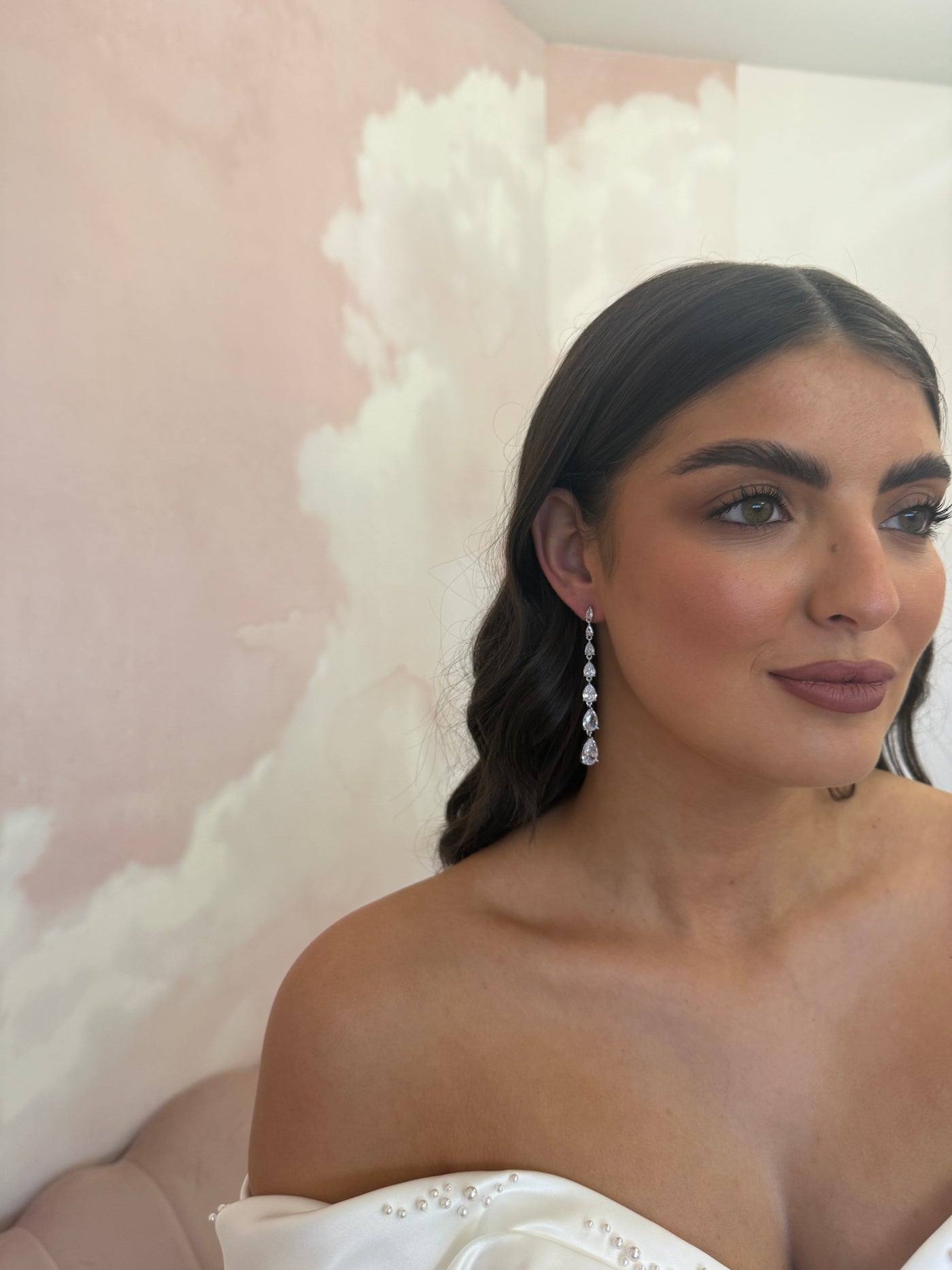 Dahlia drop earrings