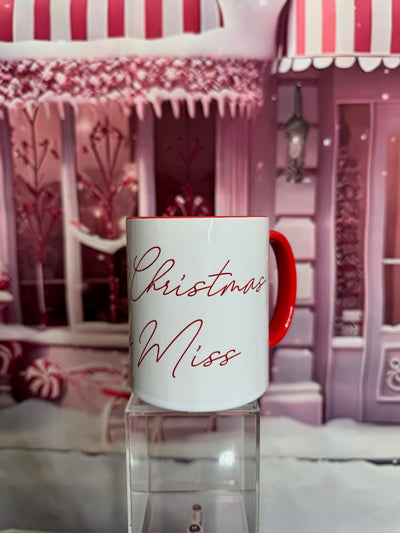 Classic Red Christmas Last Christmas as a Miss mug