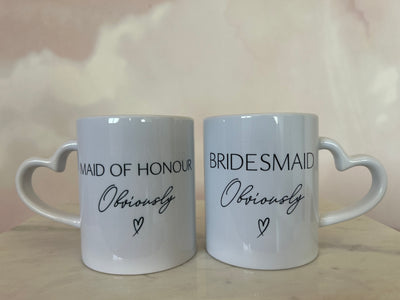 “Bridesmaid obviously” Heart Mug