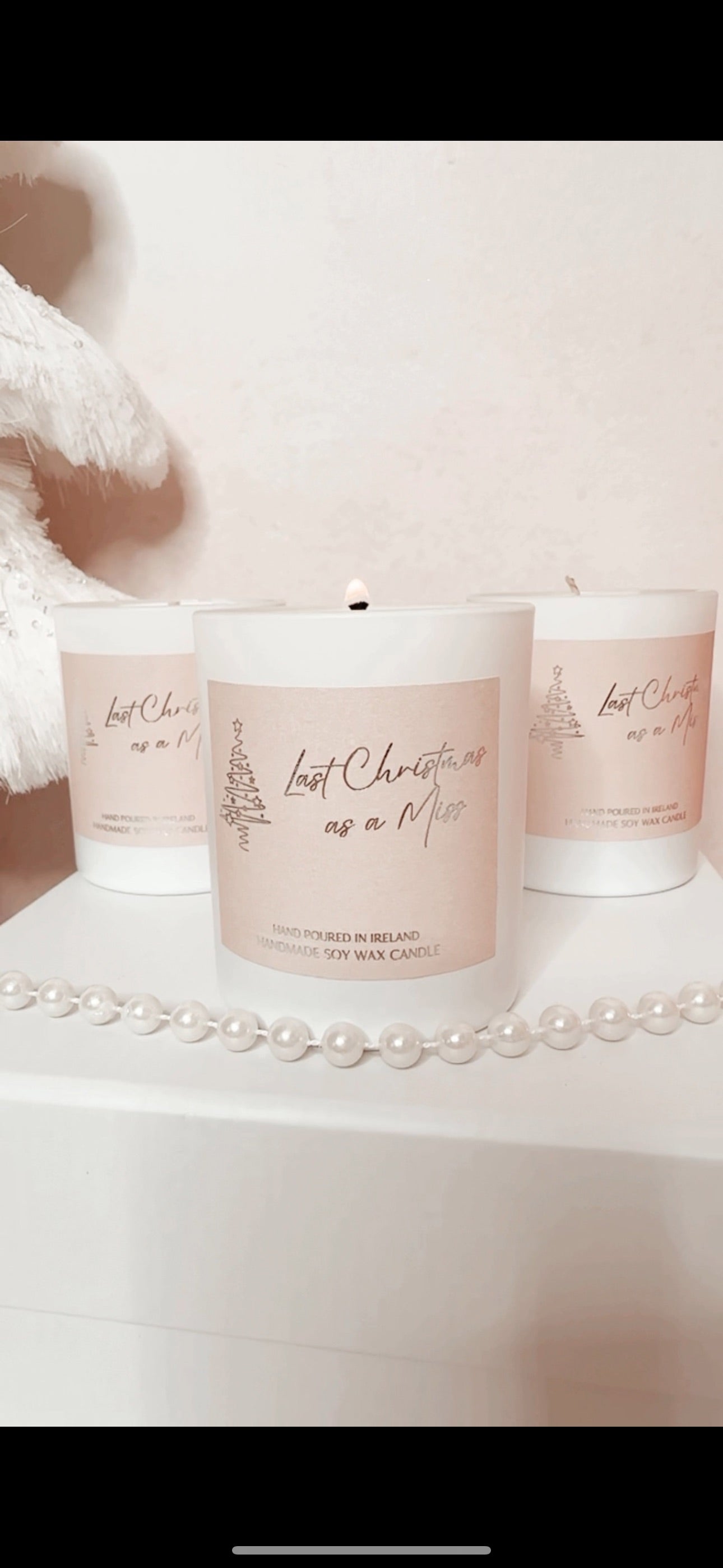 Last Christmas as a Miss Pink candle