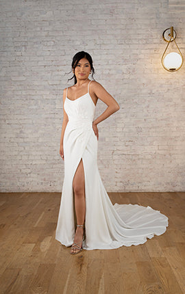 Simple Wedding Dress with slit