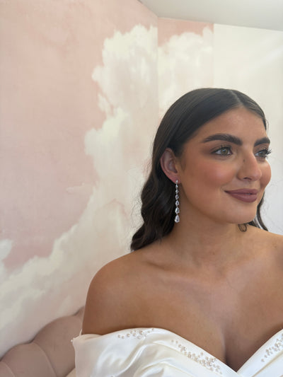 Dahlia drop earrings