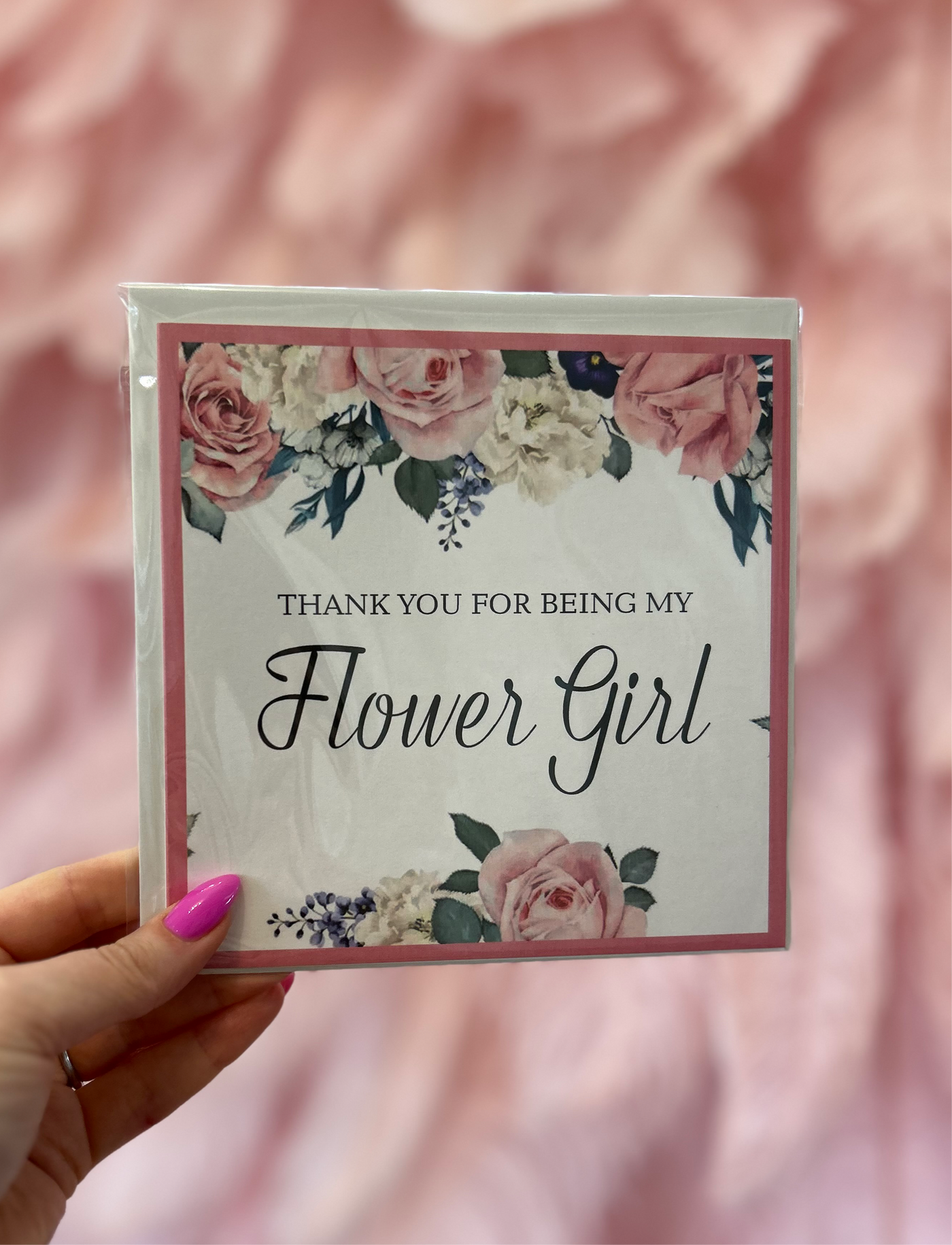 Thank you for being my Flower Girl card