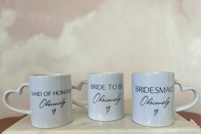 “Bride obviously” Heart Mug