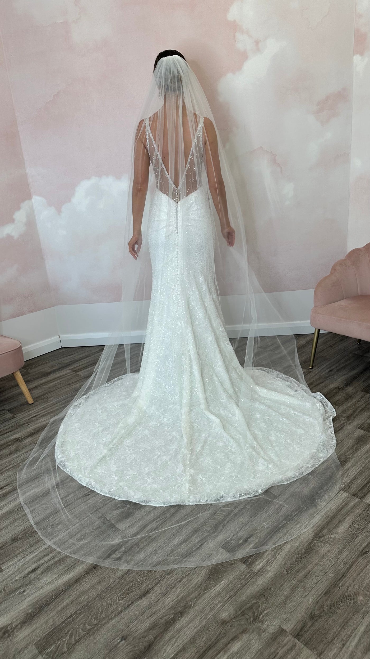 Simple Ivory Veil 300cm