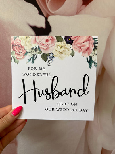 For my Wonderful Husband to Be on your Wedding Day - Card