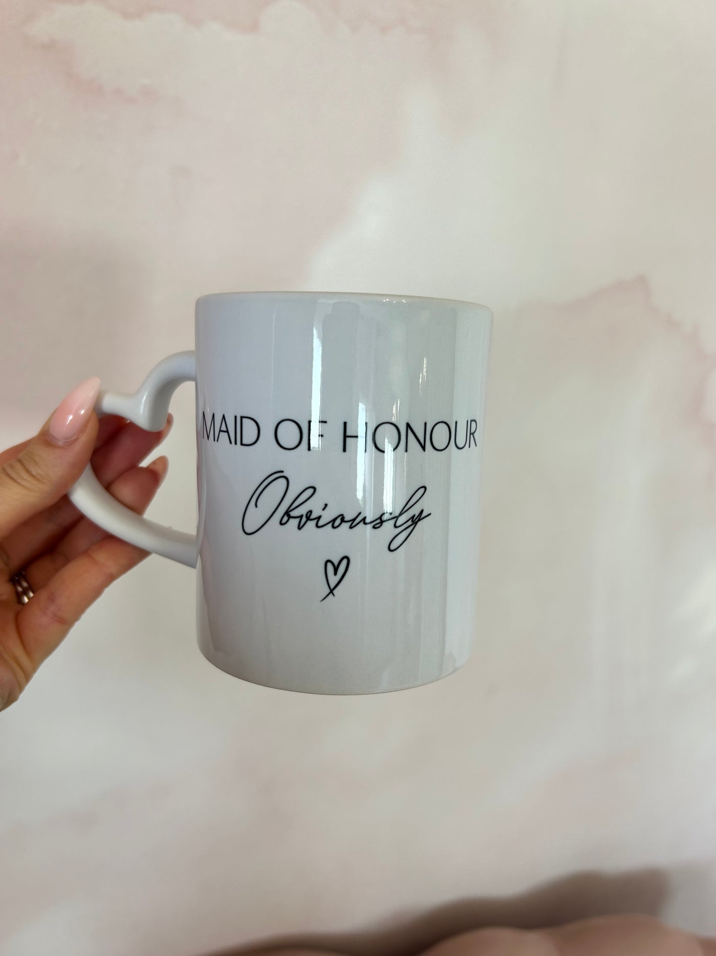 “Maid Of Honour obviously” Heart Mug