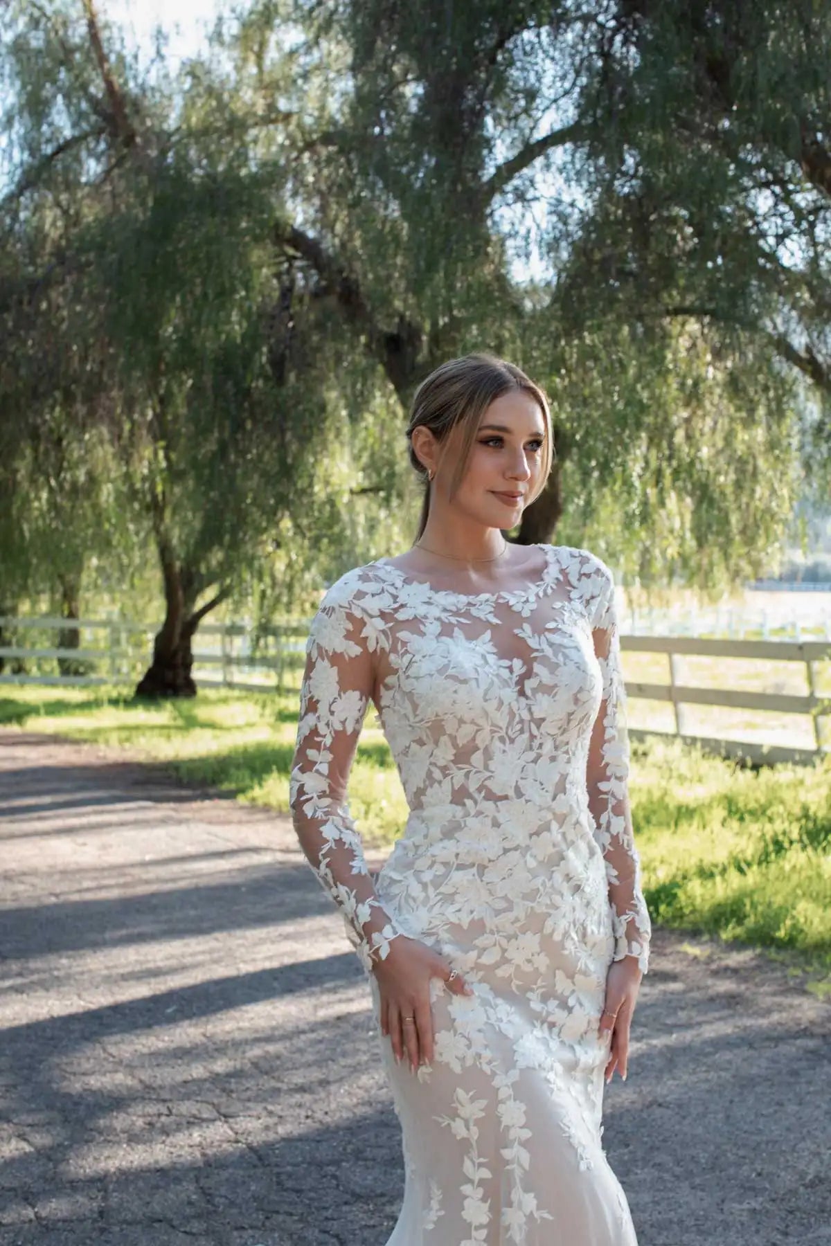 long sleeve bridal dress