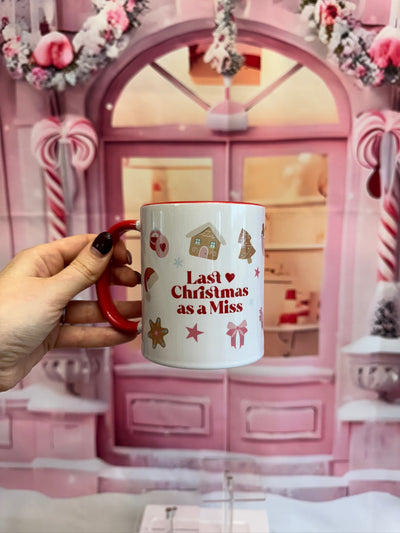 Gingerbread Last Christmas As a Miss Christmas Mug (red)