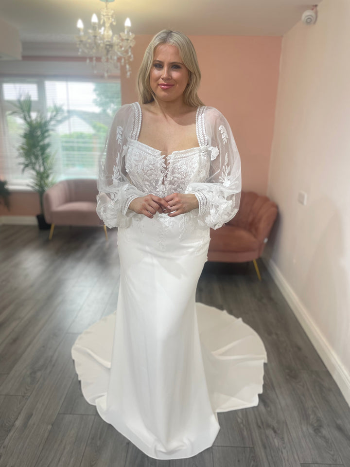 Plus Size Stella York Boho Dress Stella York 7675 – Pearls Lace