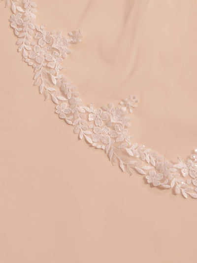 Sequinned Lace Edge Veil