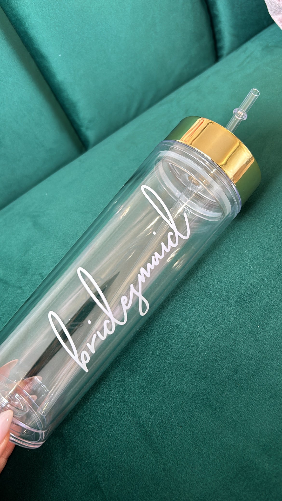 Bridesmaid clear tumbler