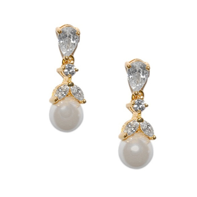 Elie Pearl Drop Bridal Earrings