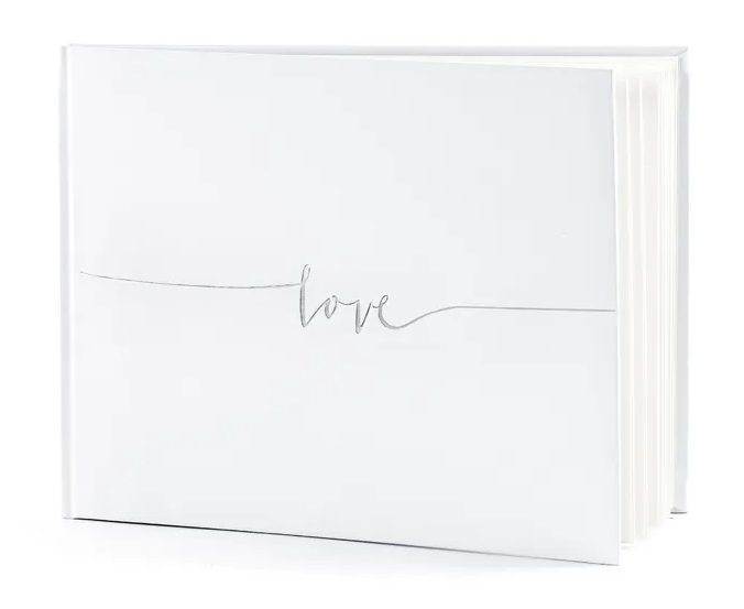 White 'Love' guestbook