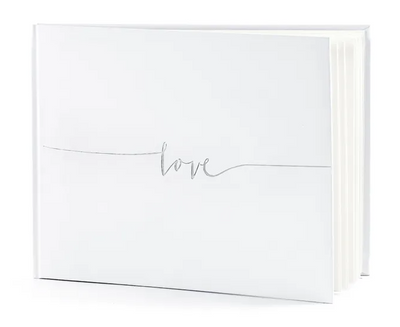 White 'Love' guestbook