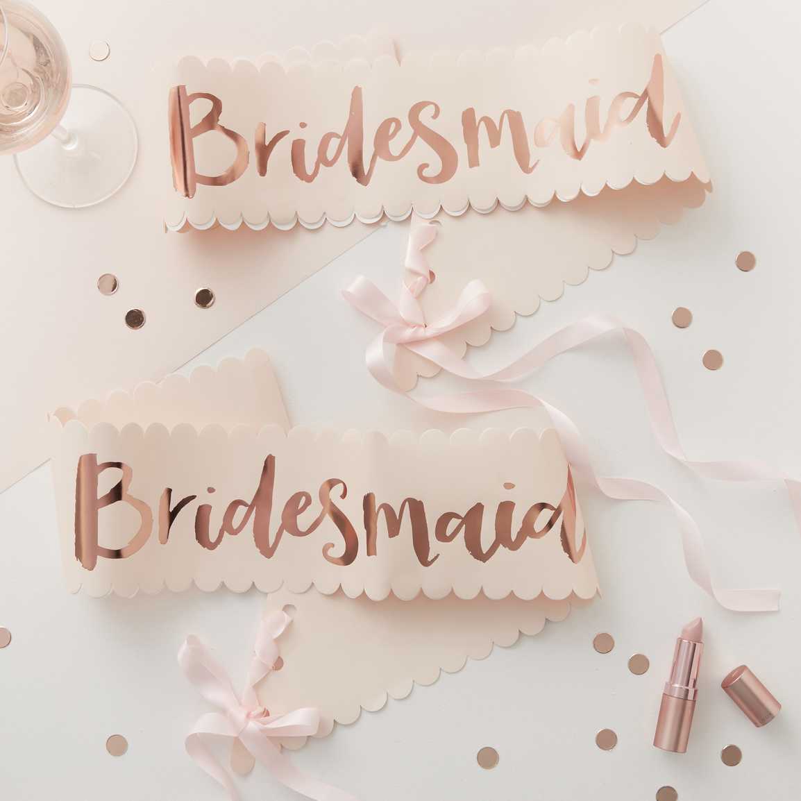 Pink & Rose Gold Hen Party Sash