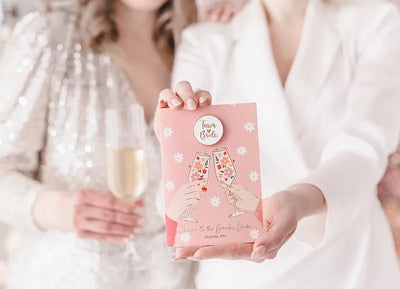 Card with enamel pin Team Bride