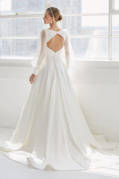 Simple Ballgown with Sleeve detail