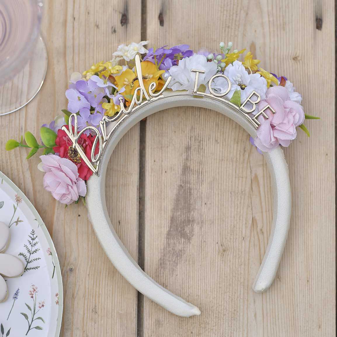 Floral Bride to be headband