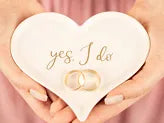 Wedding ring heart plate