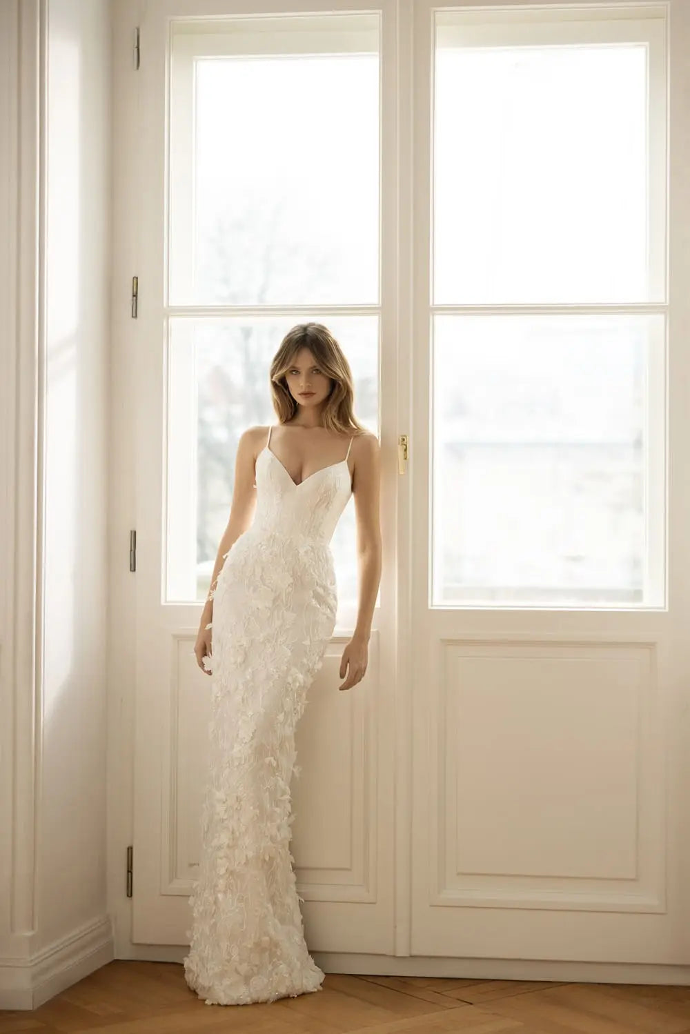 3d floral lace wedding dress - available off the rack