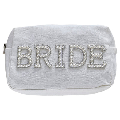 Pearl decorated bride cosmetic bag Bride