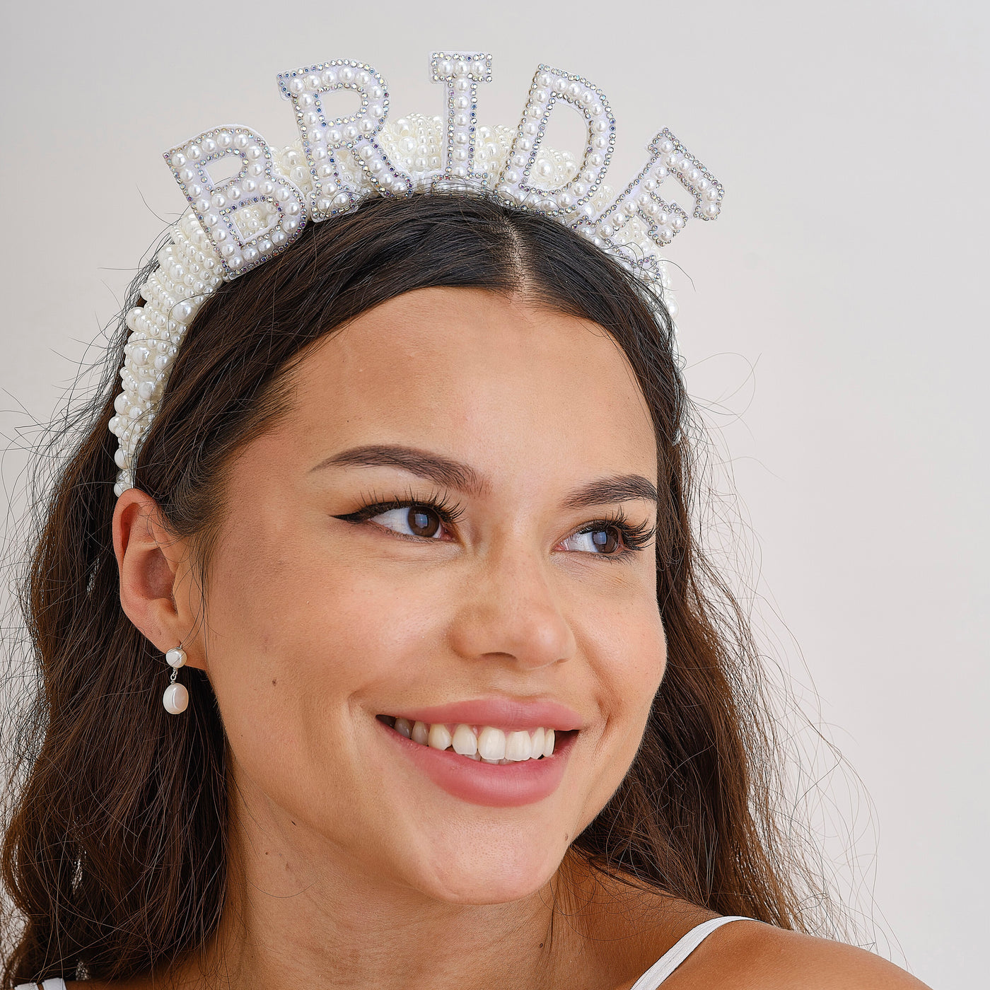 Beaded headband for the bride