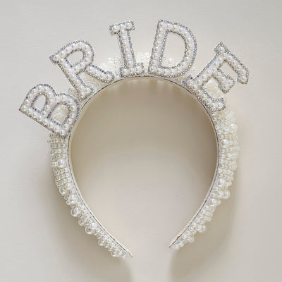 Beaded headband for the bride