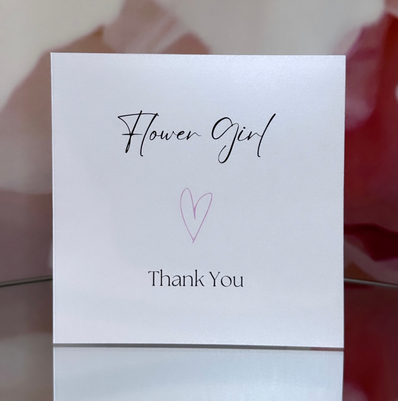 Thank You Flower Girl Card (Heart Design)