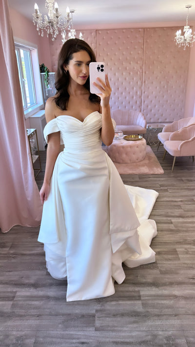 Wedding dress with overskirt - off the peg wedding dress