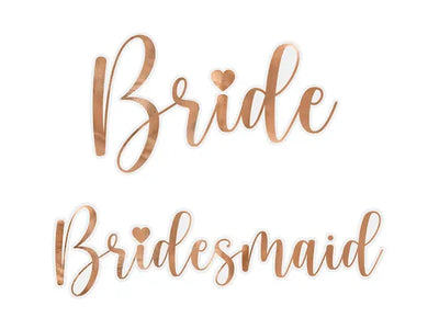 Bride & Bridesmaid Glass Stickers