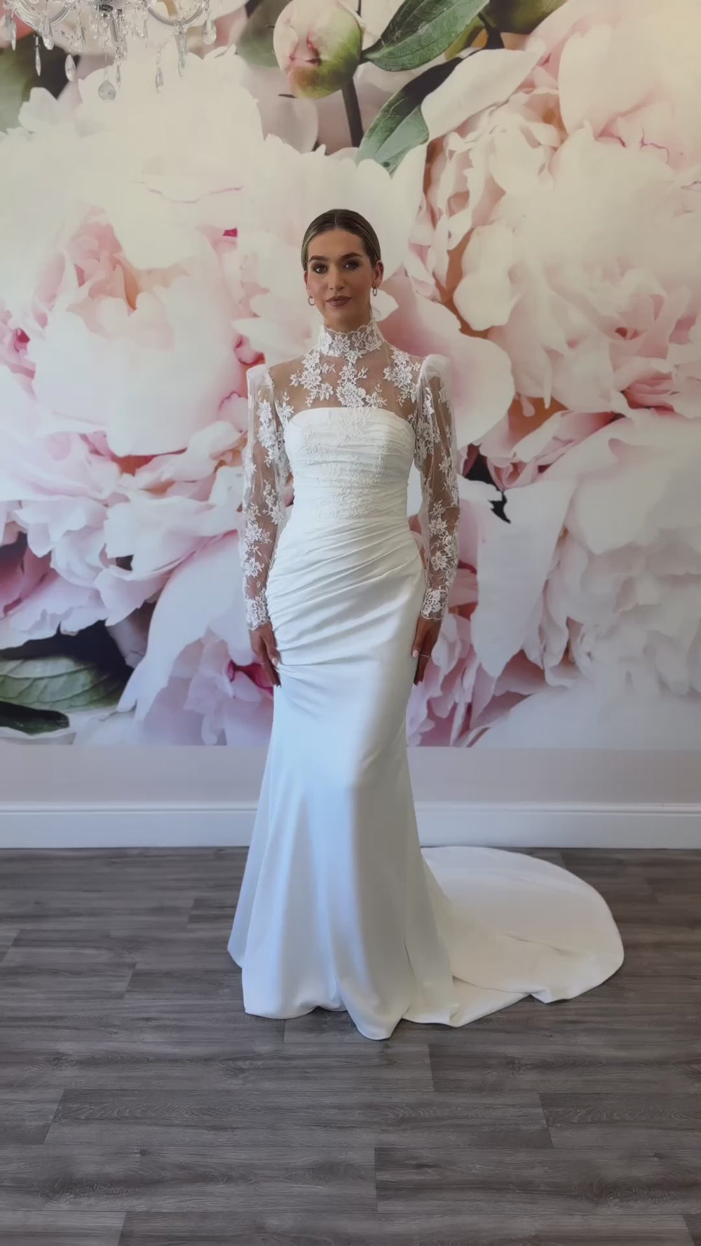 Wedding Dresses with Overskirts/ Capes  Pearls & Lace