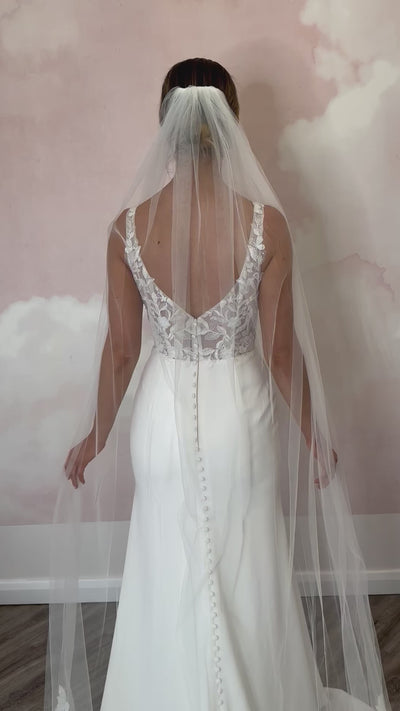 Floral Lace Veil s406