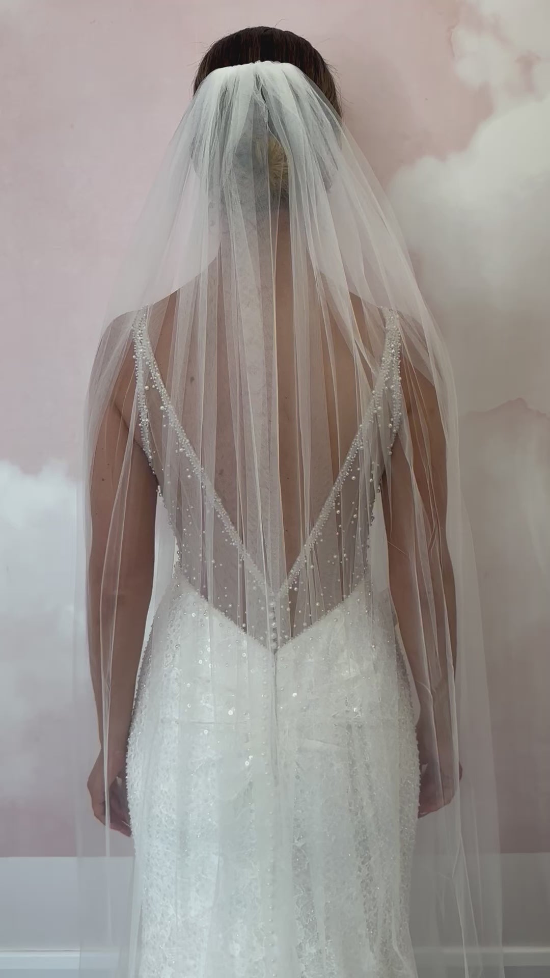 Simple Ivory Veil 250cm