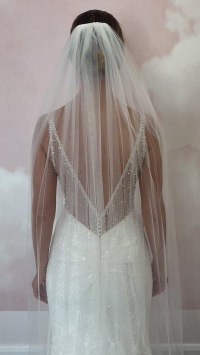 Simple Ivory Veil 250cm