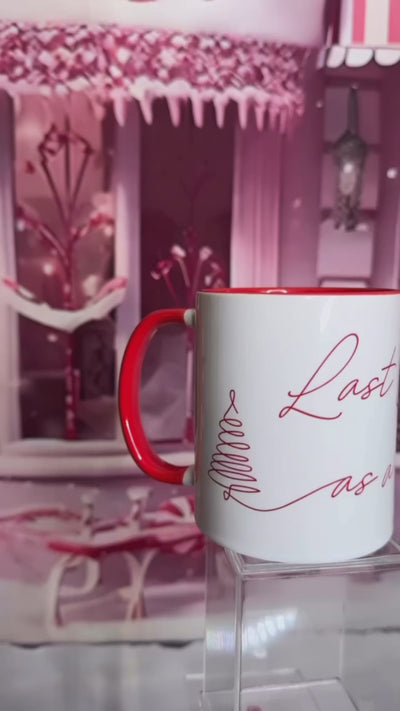 Classic Red Christmas Last Christmas as a Miss mug