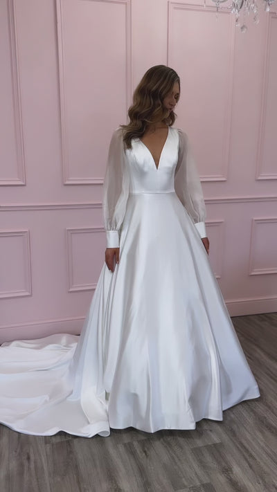 Simple Ballgown Wedding dress 