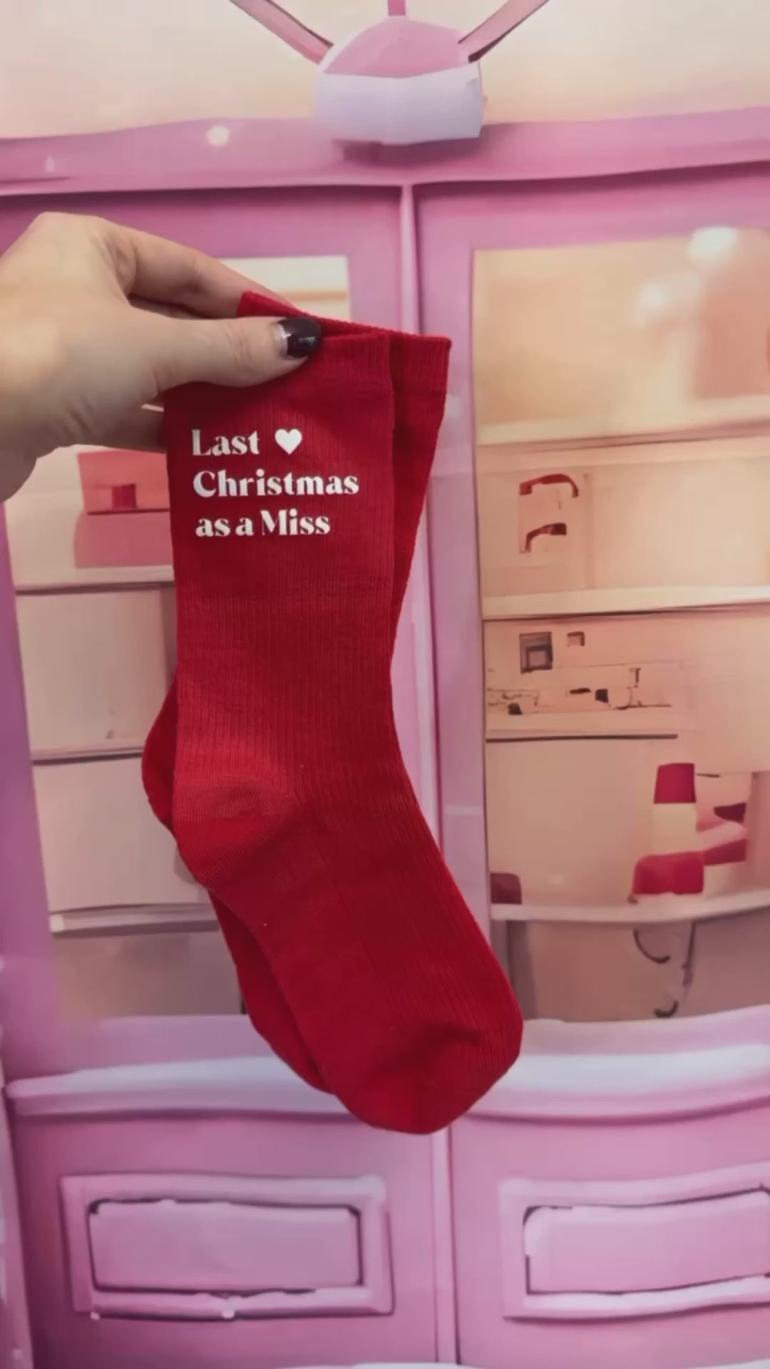 Last Christmas as a Miss red socks