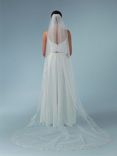 June Lace Edge Veil S448