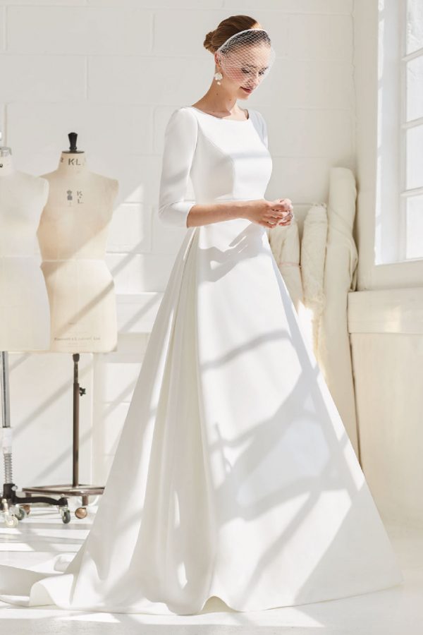 Long Sleeve Ballgown Wedding Dress 