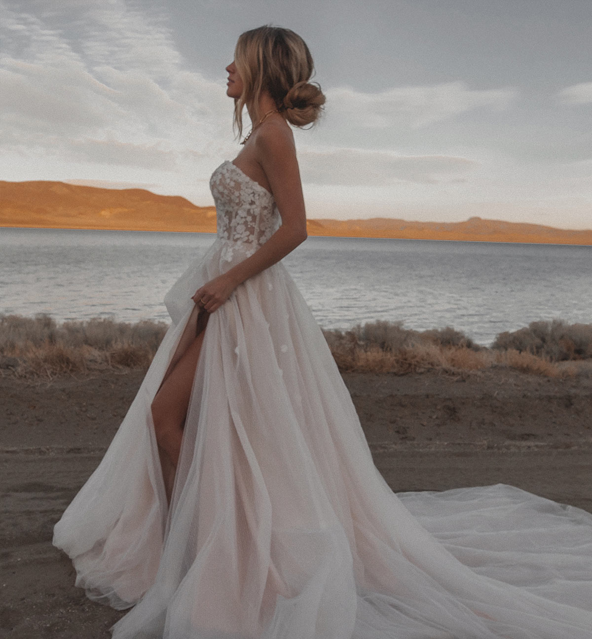 A-Line Wedding Dress with Sweetheart Neckline and Lace Detail - off the rack wedding dress
