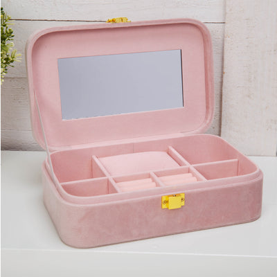 Pink Velvet Bridesmaid Jewellery Box