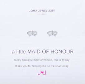 Joma Jewellery 'A Little Maid of Honour' Earrings (Bridesmaid Gift)