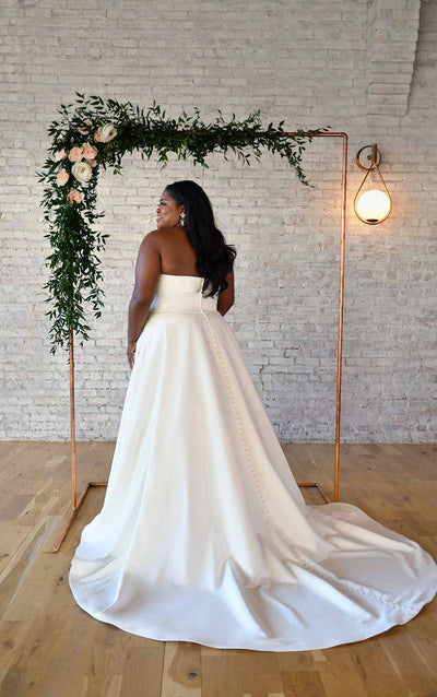Simple A-Line Plus Size Wedding Dress