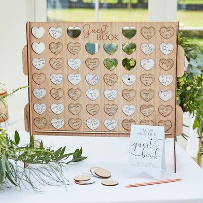 Four in a Row Guest Book Wedding